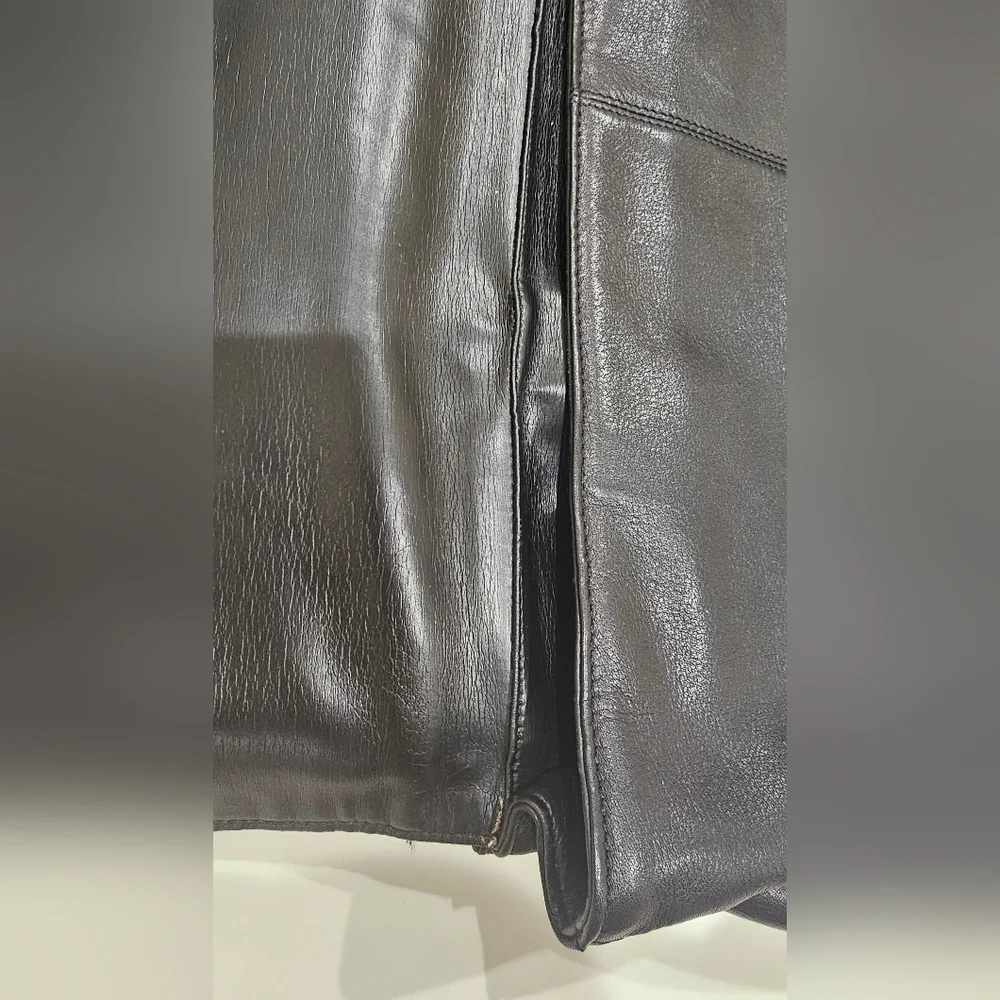 Designer Lisa Loren Vintage Black Leather Men's Bag
